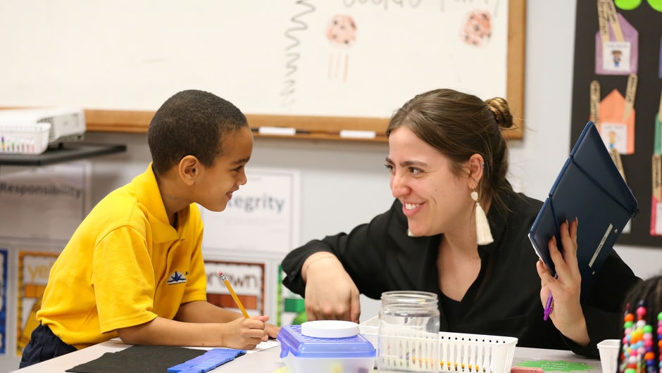 Student with teacher