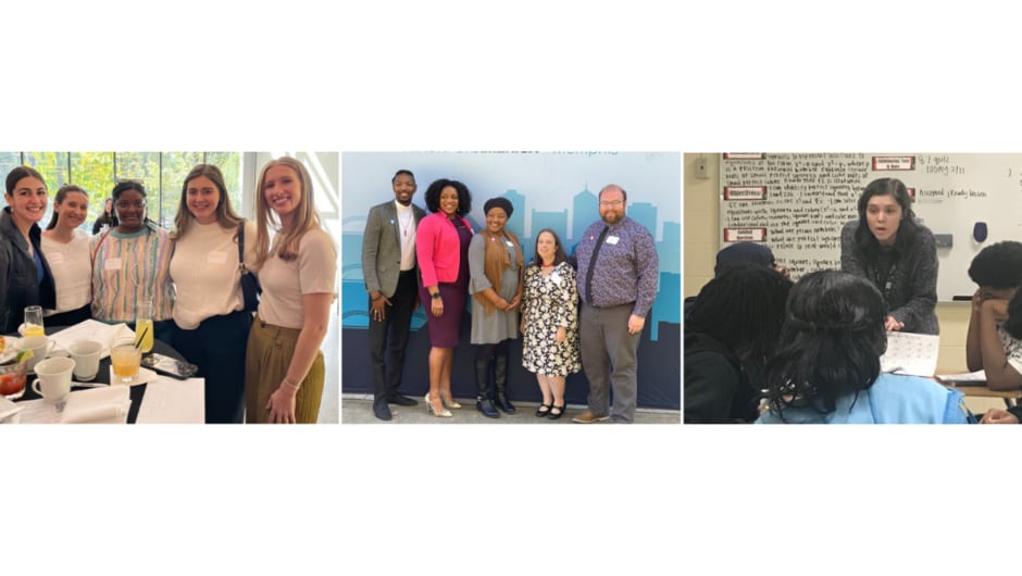 Grits & Grind attendees; Barbara Rosser Hyde Honorees; alumni teacher