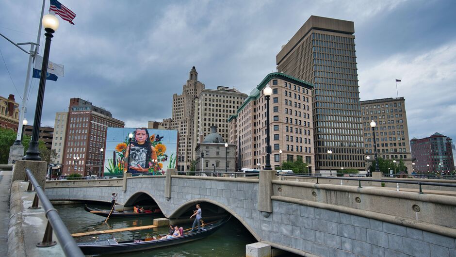 A bridge in Providence, Rhode Island.