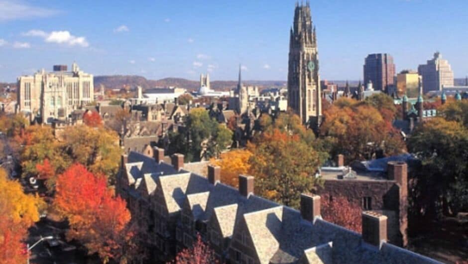 An aerial photo of New Haven.