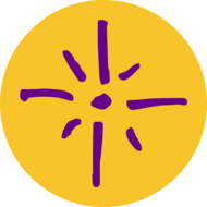 Illustration of a spark or star