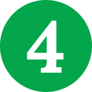 A green circle displaying the number four.